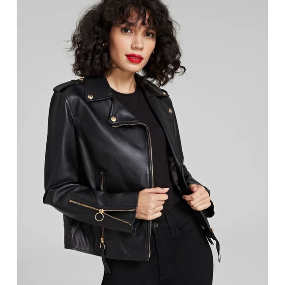 Sam Edelman Jackets & Blazers - Sam Edelman Black Leather Moto Jacket
